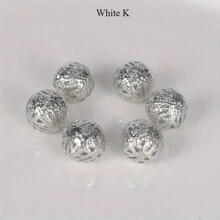 20-200Pcs/Lot 4 -16mm 0.15-0.62 Inch Round Spacer Beads Bracelet Necklace Earrings Filigree Metal Charms Hollow Ball Beads For Jewelry Making - Spacer Beads - View 7