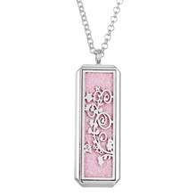 New Rectangular Aromatherapy Necklace Diffuser Jewelry Hollow Out Magnetic Locket Pendant Necklaces Scent Perfume Essential Oil Diffuser Necklace Women Sweater Chain Necklaces - Silver - View 29