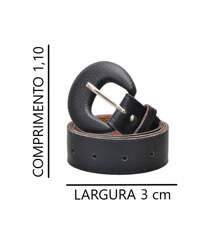 Women's Plus Size Oval Half Moon Belt Various Colors Casual Elegant - màu đen - Xem 4