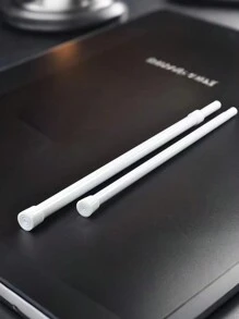 1 件可调节张力窗帘杆，带拼布设计，适合宽度 75-108 厘米，适用于厨房橱柜门帘装饰 - 白色 - 查看 13