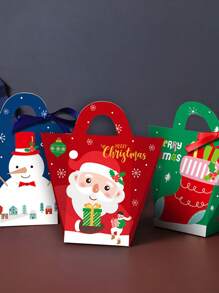6pcs Christmas Cookie Candy Gift Boxes, Christmas Eve Apple Boxes, Party Supplies,Christmas