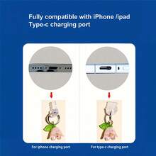 1pc Thời Trang Ngọt Ngào Ngọc Trai Lily Điện Thoại Cổng Sạc Bụi Cắm Bùa, Phụ Kiện Trang Trí Tương Thích Với Iphone/Type-C, Giắc Cắm Tai Nghe, Trang Trí Và Bảo Vệ Điện Thoại Thông Minh Tự Làm - Hồng - Xem 3