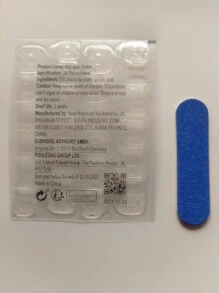 10 pièces Set d'embouts d'ongles en forme de cercueil élégants, faits à la main, comprenant 1 bouteille de gel jelly et 1 lime à ongles, pour fête, mariage, port quotidien - couleur thé givré