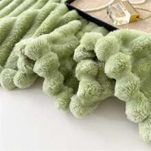 1pc Faux Rabbit Fur Striped Fleece Blanket, Tie-Dye Fuzzy Super Soft Plush Cozy Throw Blanket, Warm Reversible Thick Bed Blanket For Sofa Living Room Bedroom Year-Round Use