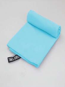 浅蓝色多尺寸超柔软透气吸水户外运动超细纤维毛巾，速干毛巾，适合户外活动、沙滩瑜伽、跑步、便携、户外旅行、健身露营用品沙滩必需品，沙滩巾 - 淺藍 - 查看 11