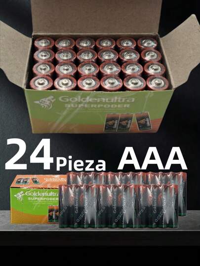 1 Paquete 24 Piezas Pilas Alcalinas AAA 1.5V , adecuada para control remoto, despertador, timbre de puerta, llave de coche, linterna,Juguete