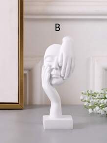 1pc Đồ trang trí thủ công bằng Polyresin, Thiết kế hình hiện đại Đồ trang trí cho phòng khách Quà tặng tốt nhất - trắng - Xem 15