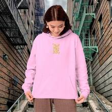 Sweatshirt Blouse Comfortable Cotton Gym Workout - 淺粉色 - 查看 2