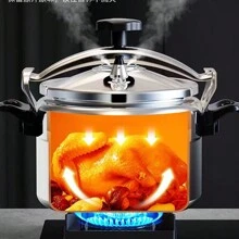 Edelstahl Schnellkochtopf, geeignet für Gas- und Induktionskochfeld, für den Haushalt und gewerblichen Gebrauch, explosionsgeschützt, hoher Druck, großes Fassungsvermögen, schwere Ausführung