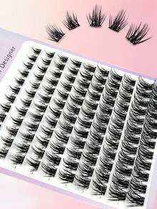 Asiteo 120pcs Premium DIY Lash Extension Kit - Fluffy Wispy & D Curled Clusters - Makeup Tool Brush Technology For Effortless Glam - Includes Individual False Eyelash Set - 彩色 - 查看 5