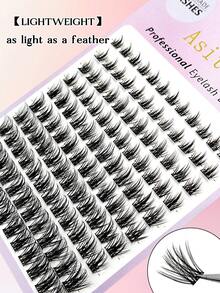 Asiteo 120pcs Premium DIY Lash Extension Kit - Fluffy Wispy & D Curled Clusters - Makeup Tool Brush Technology For Effortless Glam - Includes Individual False Eyelash Set - 彩色 - 查看 2