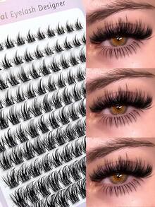Asiteo 120pcs Premium DIY Lash Extension Kit - Fluffy Wispy & D Curled Clusters - Makeup Tool Brush Technology For Effortless Glam - Includes Individual False Eyelash Set - 彩色 - 查看 6
