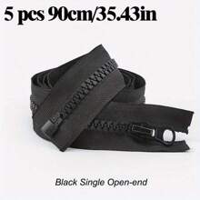 5 Pcs 8 #Resin Zipper Single Open Double Open Clothing Jacket Down Jacket Zipper Spot Black Multi-Size - 8# Resin Zipper - View 12