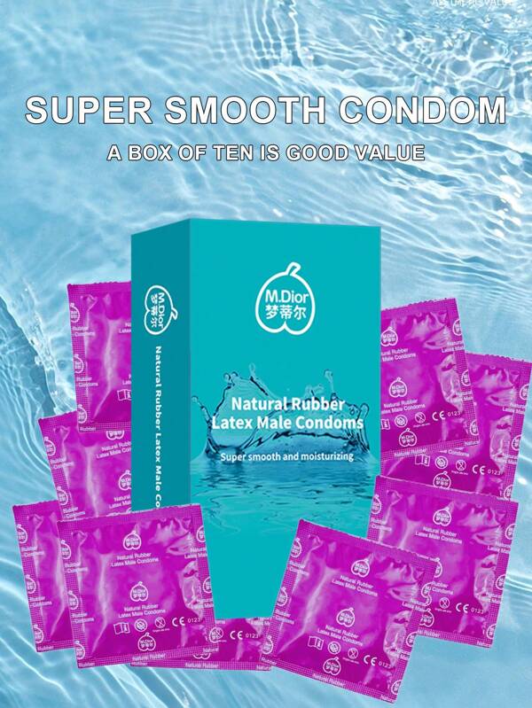 M.Dior 10 Stück Schutzsex Kondome, Sexy Kondome, Orgasmus für Mann und Frau, Sexspielzeug mit spezieller Orgasmus-Stimulation, sexy nackte Kondome, TT nackte natürliche Latex Kondome, Material: Naturlatex + medizinisches Silikonöl, glatt und dünn, können mit Gleitmitteln verwendet werden, geeignet für Paare, sexy glatt und dünn, Paarsex-Zubehör