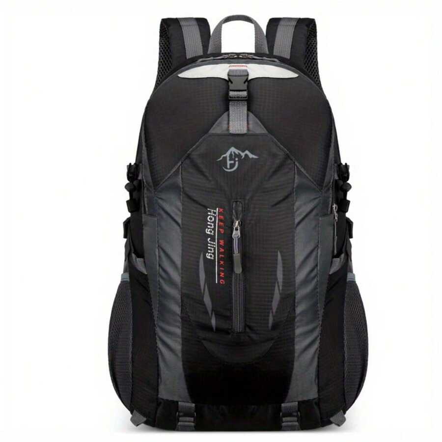 38L Outdoor Backpack Waterproof Backpack Travel Backpack Black Hiking Bag - Black - View 1