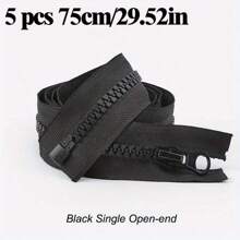 5 Pcs 8 #Resin Zipper Single Open Double Open Clothing Jacket Down Jacket Zipper Spot Black Multi-Size - 8# Resin Zipper - View 15