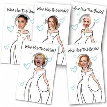 Bridal Shower Game Cards - Scratch Off Card For Wedding Party - "Who's The Bride" - White - View 1