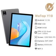 WeTap Android 12 Tablet 3GB+64GB ROM 10.1 Inch Display Tablet 1280x800 IPS Quad-Core Processor Tablets (Grey) - Grey - View 1