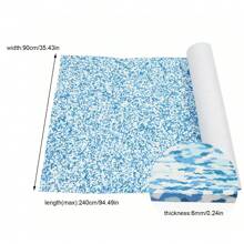 Futchoy Teca EVA Espuma Alfombra de Suelo para Barco Alfombrilla Antideslizante Azul Duradera 240 * 90 cm - Camuflaje azul y blanco - Ver 5