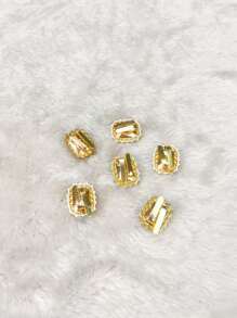 6pcs Set Detachable Rhinestone Decorative Glass & Alloy Buttons, Versatile DIY Accessories For Women Shoes, Bags, Clothes