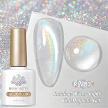 BORN PRETTY BORN PRETTY Gel de uñas UV de 10ml con efecto arcoíris y luz acuática, con acabado brillante como un cuento de hadas