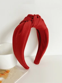 1 pezzo Fascia per capelli di nuova europea e americana con texture INS, nastro di raso, accessorio per capelli, cerchietto ampio annodato, ideale per uscire, feste, accessori per capelli