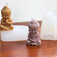 Molde De Silicone Para Vela Formato Buda - Branco - Visão 3