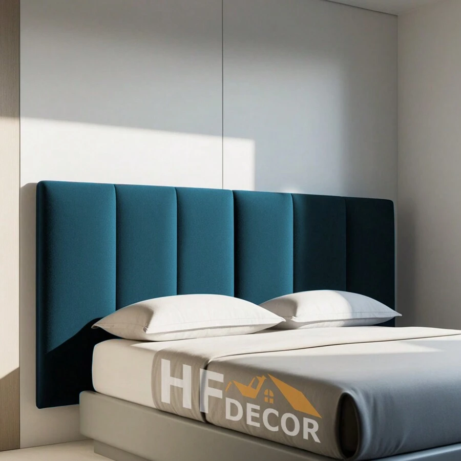 Adhesive Upholstered Headboard For Box Spring Bed 20x45cm - Various Sizes - 水鴨藍 - 查看 1