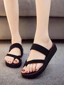 Women's Sandals And Slippers, Solid Color, Versatile, Simple And Fashionable.