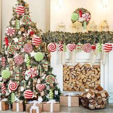 20pcs/Set Christmas Candy Wooden Decor Set - Party Decorations, Home Decor, Cute Gifts,Christmas Gift