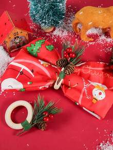 6-12 件浆果餐巾环，适合圣诞派对礼物、婚礼餐桌装饰 - 彩色 - 查看 5