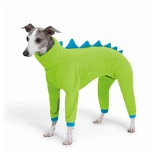 Italian Greyhound Dog Dinosaur Costume Winter Fleece Clothes For Dogs - Green - View 3
