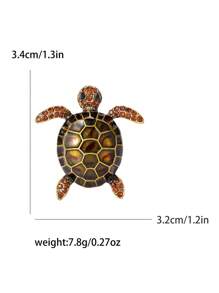 Shiny Rhinestone Turtle Brooches For Women Unisex Animal Pins Multi-Color Available Casual Party Accessories Gifts - Sea Turtles - View 21