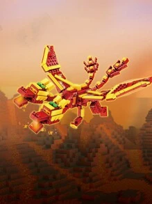 1 块积木龙系列塑料玩具模型礼物儿童冬季礼物 - 彩色 - 查看 11