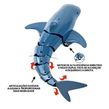 Tubarão Controle Remoto Shark Robô Brinquedo De Piscina - Multicolorido - Visão 4