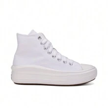 Converse Chuck Taylor de caña alta con cordones para mujer, color blanco, temporada 2025, 568498C - Blanco - Ver 2