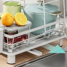 双层厨房碗碟晾干架，餐具架，大容量节省空间，厨房配件