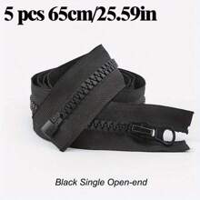 5 Pcs 8 #Resin Zipper Single Open Double Open Clothing Jacket Down Jacket Zipper Spot Black Multi-Size - 8# Resin Zipper - View 20