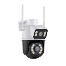 Cámara WiFi PTZ 4K, Cámara IP de doble lente y doble pantalla, Cámara de exterior de 8MP con seguimiento automático, Aplicación ICSee - Blanco y Negro - Ver 9