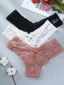 3 Quần tam giác hở lưng gợi cảm cỡ lớn cho nữ, quần lọt khe ren cỡ lớn - Nhiều màu - Xem 2