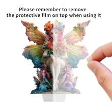1pc Trang trí bàn làm việc bằng Acrylic hình nàng tiên bướm quyến rũ, tác phẩm nghệ thuật trang trí nhà cửa, văn phòng, phòng bé gái sáng tạo 2D Quà tặng tuyệt vời nhất - Nhiều màu - Xem 6