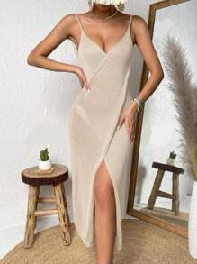 Beach Cover-Up Dress With Knitted Pool - Cát - Xem 1