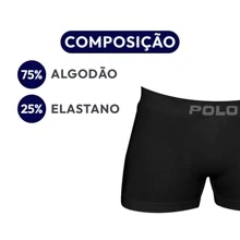 POLO STAR Kit 5 Cuecas Polo 781 Algodão Boxer Sem Costura Sortido