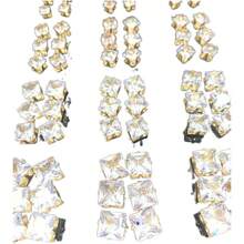 Kit120 Units Unisex Zirconia Light Point Earrings/Gold/3mm-7mm - 金色 - 查看 3