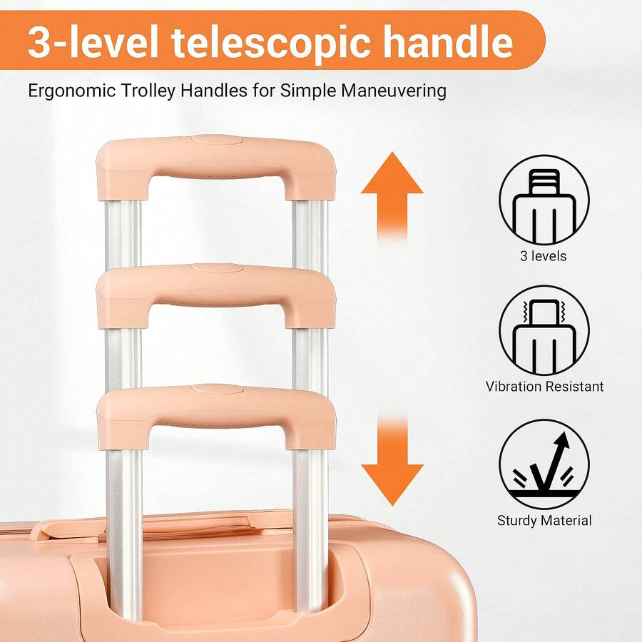 Luggage 4 Piece Sets, Hard Shell Lightweight Carry On Expandable