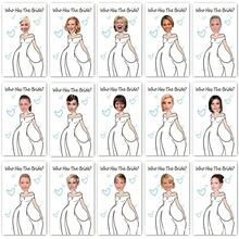 Bridal Shower Game Cards - Scratch Off Card For Wedding Party - "Who's The Bride" - White - View 6