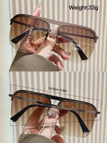 1 副男士时尚半框眼镜 - 简约、舒适、时尚休闲街头眼镜，打造街头风格，适合搭配毛衣夹克、运动衫、连帽衫、皮裤和工装裤 - A - 查看 2