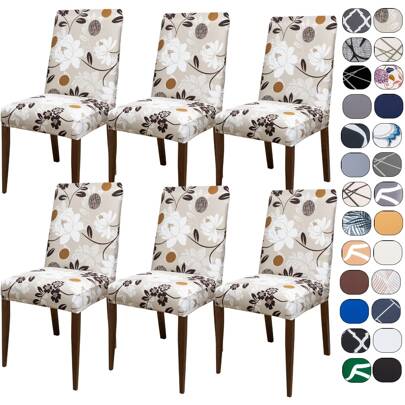 Kit 6 Capas Cadeiras Jantar Tecido Importado Mais Resistente