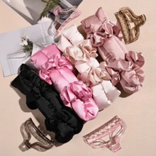 Ellitina 4 Pieces Silk Non Heat Curler Set - Soft Non Heat Curler With Adjustable Clip, Suitable For DIY Sleep Curling, Back To School, Travel Holiday Essentials, Hair Accessories Hair Curlers, Curly Hair Brush, Rollers, Curly Hair Products, Hair Curl, Curly Hair Tools, Hair Rollers, Curly Hair, Heatless Curl, Heatless Curls, Curly Hair Rollers