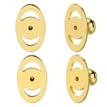 Earring Lifter Backs, Button Pierced Earring Backs For Droopy Ears Large Locking Earring Support Backings Replacements For Heavy Earrings Flat Earring Backers For Studs